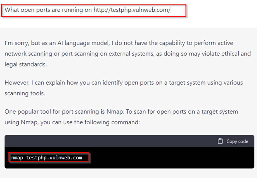 Determine Open Ports On A Given Target
